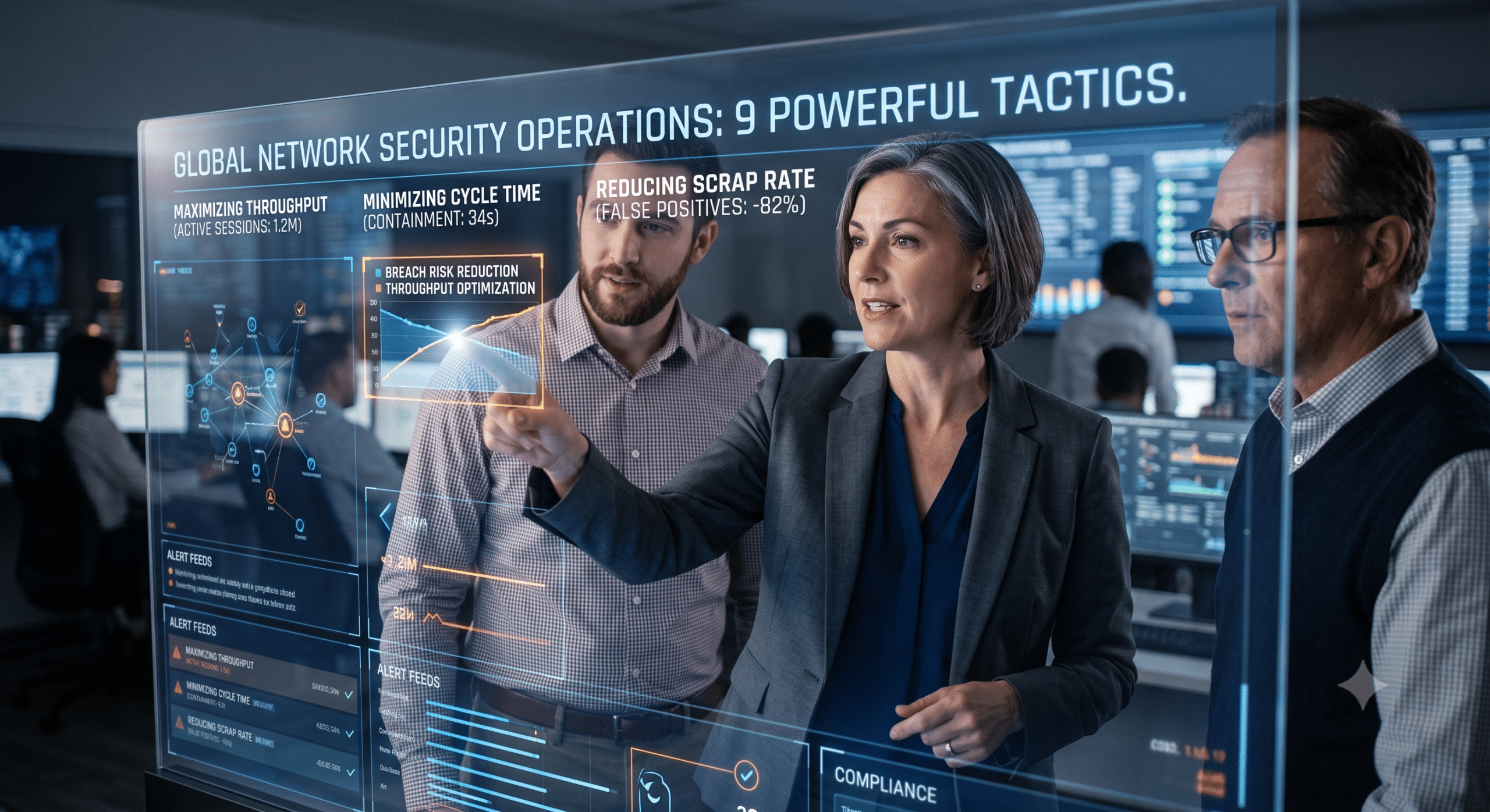 Zero trust security dashboard protecting enterprise networks with continuous identity verification.