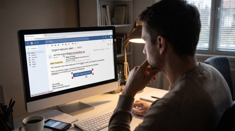 How to spot a phishing email with a suspicious account verification link